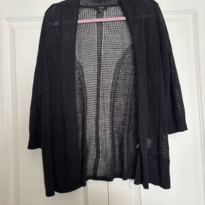 Alfani Black Open-Front Cardigan